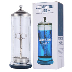 Barber Maintenance Cleaning Glass Disinfecting Sanitizing Jar