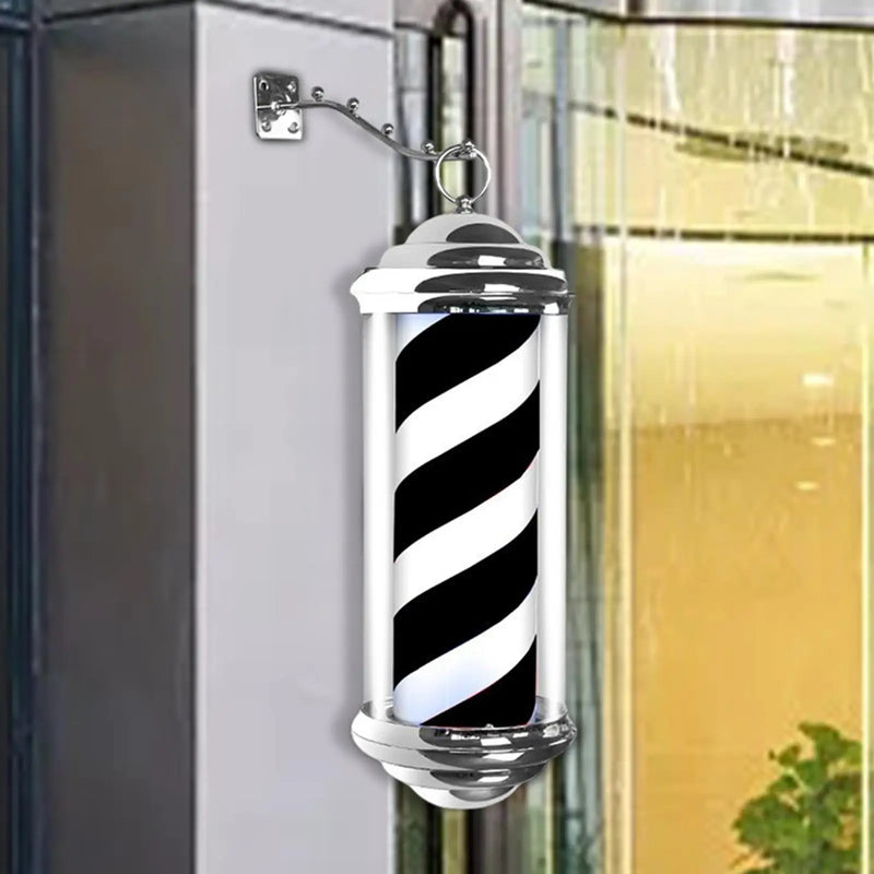 Barber Pole LED Light Rotating Hair Salon Sign Light